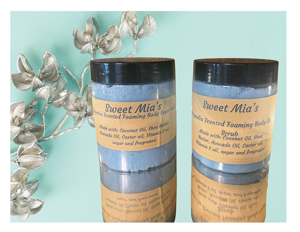 Magnolia scented foaming sugar scrub