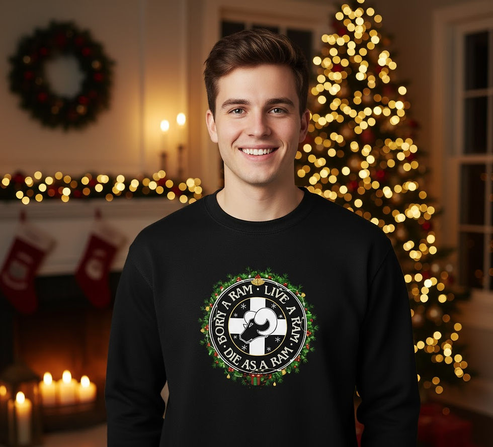 BORN A RAM - KID'S CHRISTMAS JUMPER