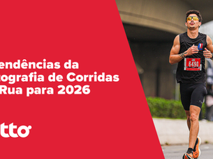 Card vermelho da Fotto com corredor em prova de rua e o título “7 Tendências da Fotografia de Corridas de Rua para 2026”.