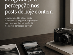 Boletim Spotlink: fotografia, IA e percepção nos posts de hoje e ontem