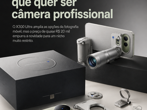 JOVI X300 Ultra com grip, teleconversor e acessórios do Photographer Kit, apresentado como sistema de fotografia móvel.