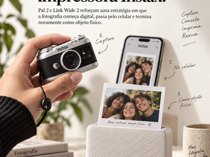Fujifilm lança câmera de bolso e nova impressora Instax. O interessante é o que existe entre elas