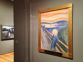 Obra O Grito de Munch em museu