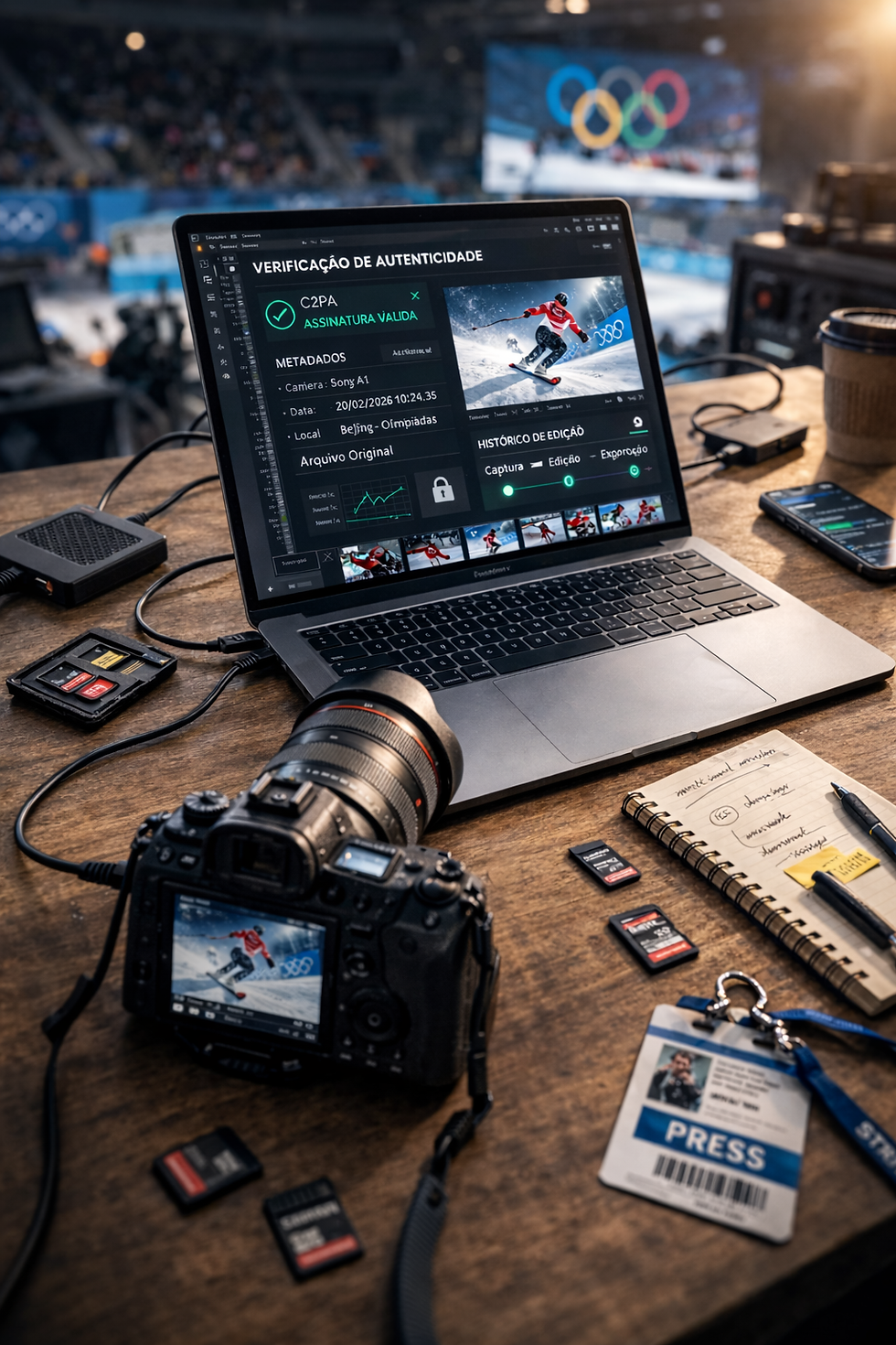Fotógrafos olímpicos passam a comprovar a autenticidade das imagens na própria câmera