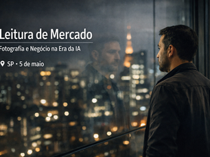 fotógrafo analisando cidade de São Paulo à noite reflexão sobre mercado fotografia e inteligência artificial