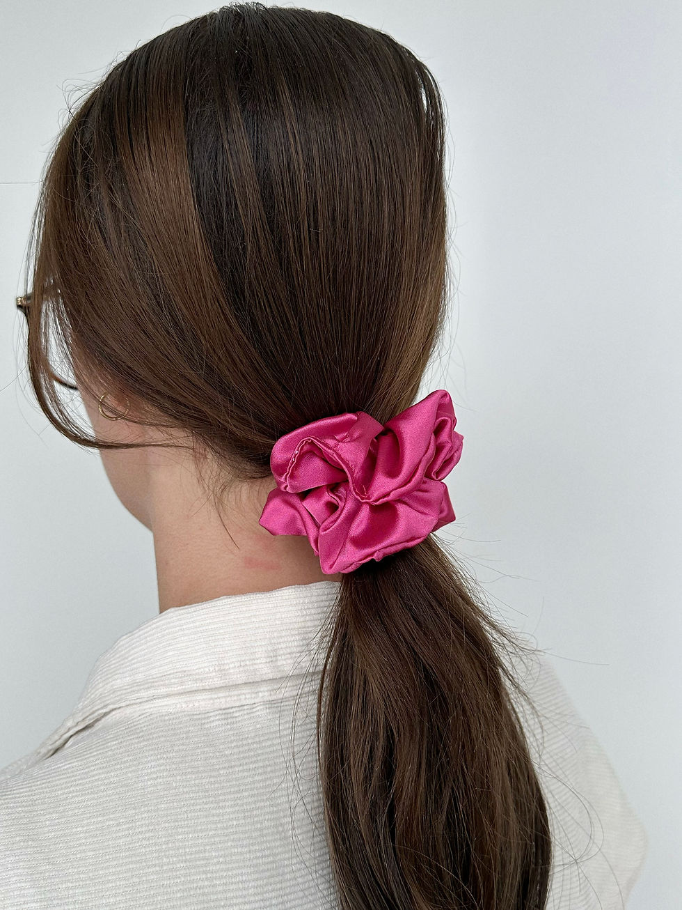 Miniature : Chouchou en Satin. Régulier ou XL  | Fuschia.