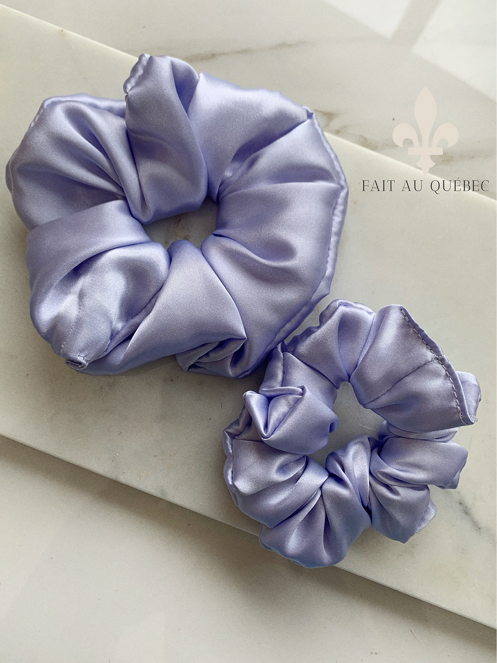 Chouchou en Satin. Régulier ou XL | Lilas.