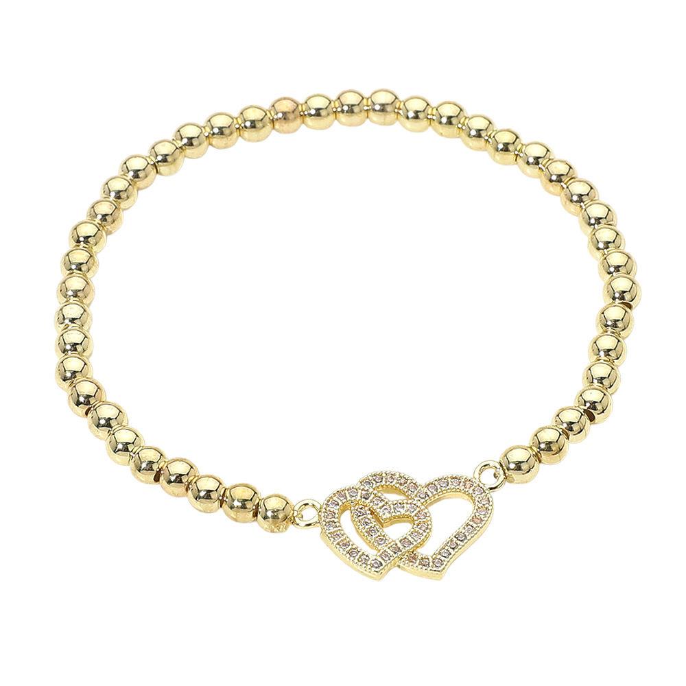 Double heart bad bracelet GOLD