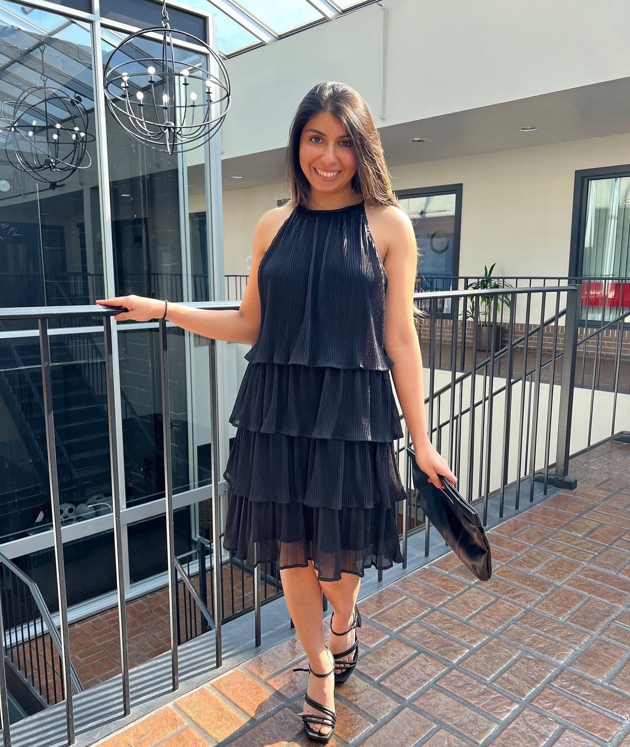 Little black ruffle dress