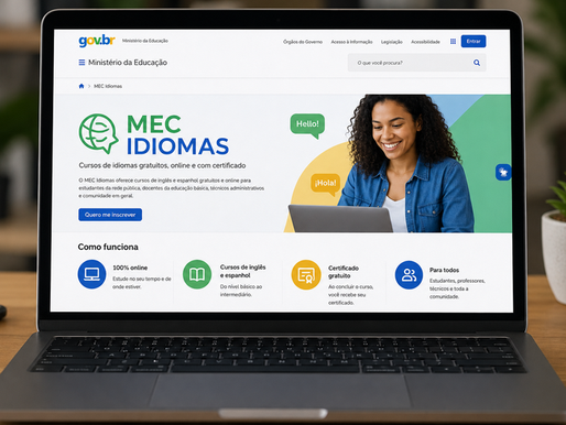 MEC Idiomas: conheça a nova plataforma oferta inglês e espanhol