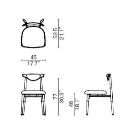 Thumbnail: 4 Stunning District Eight Vicuna Dining Chairs