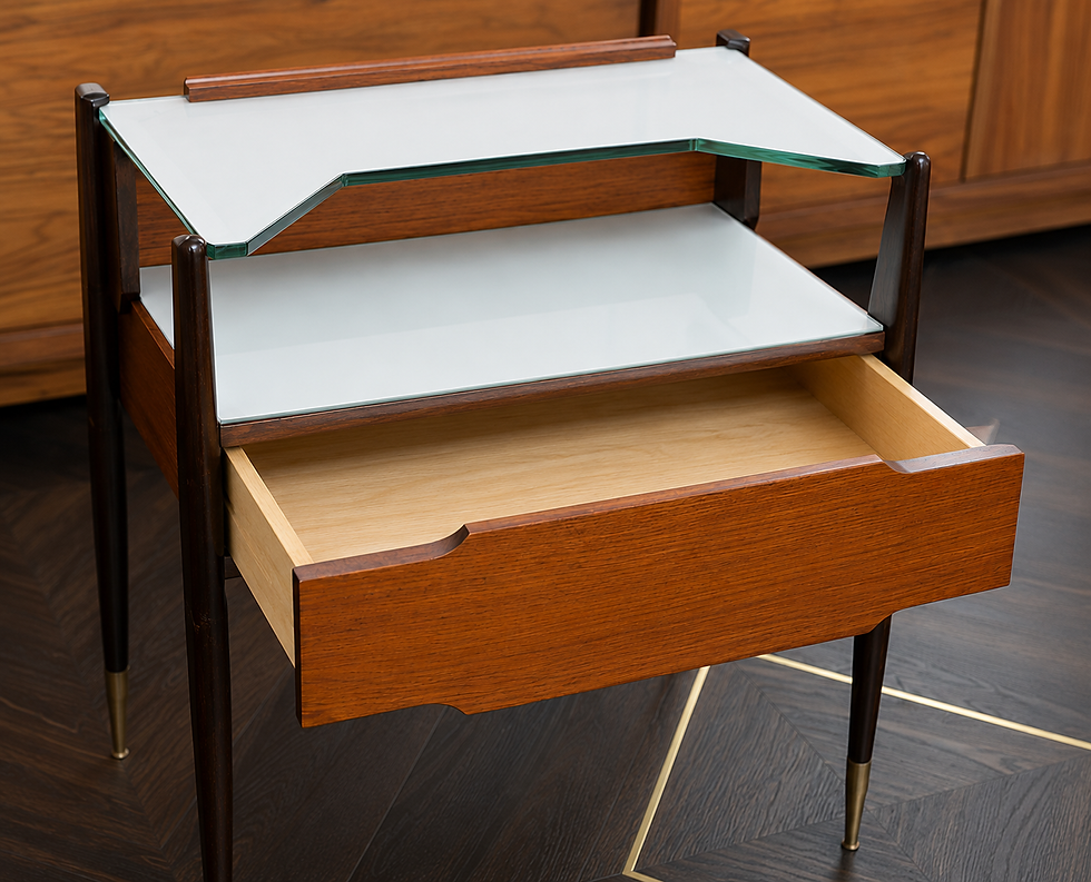Thumbnail: Pair of elegant bedside tables 1950 La Permanente Mobili Cantu Nightstands