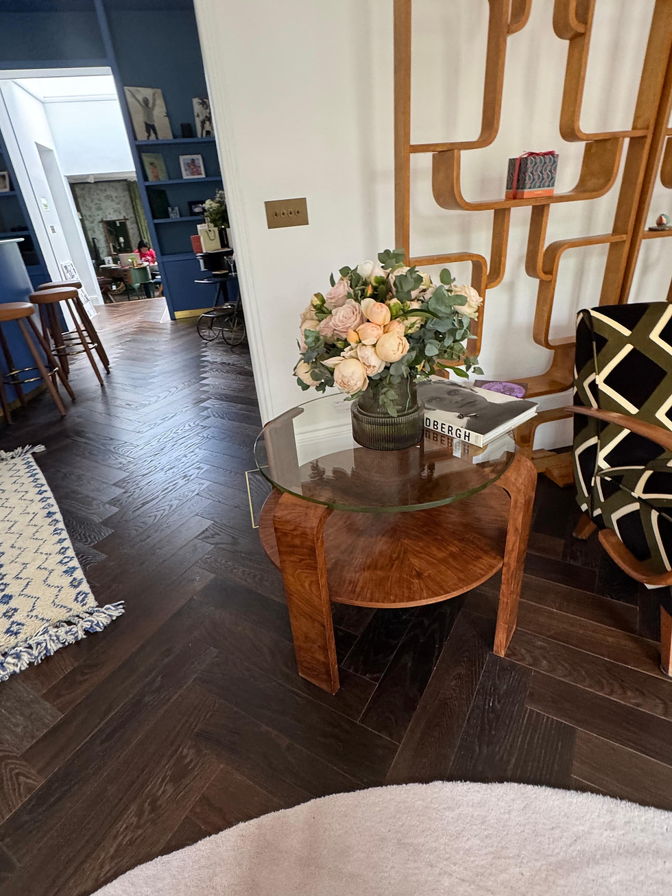 Thumbnail: Vintage French Art Deco Gueridon Occasional Table in Walnut, 1940