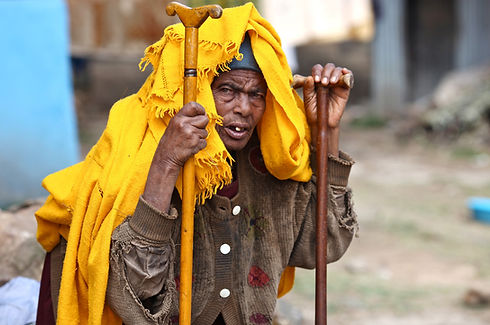 Impoverished homeless man