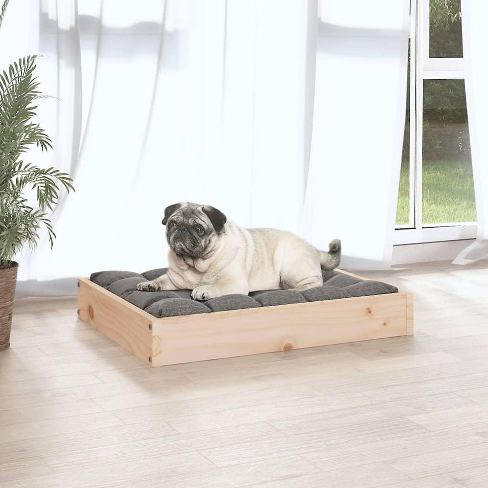 Thumbnail: vidaXL Dog Bed 24.2"x19.3"x3.5" Solid Wood Pine