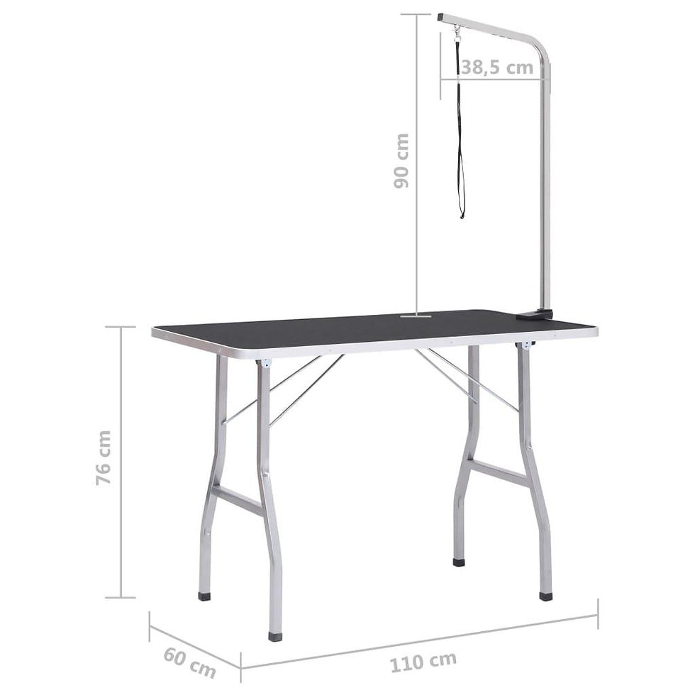 Thumbnail: vidaXL Adjustable Dog Grooming Table with 1 Loop