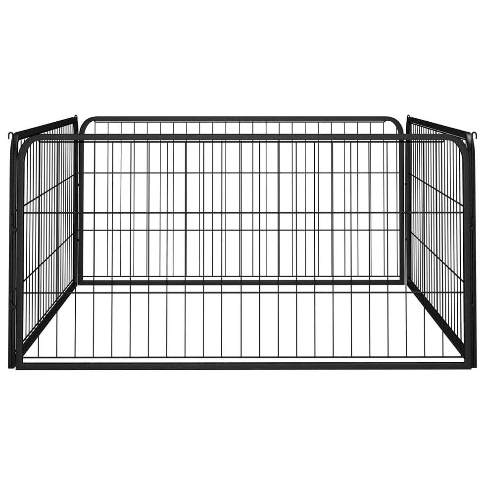 Thumbnail: vidaXL Dog Playpen 4 Panels Black 39.4"x19.7" Powder-coated Steel