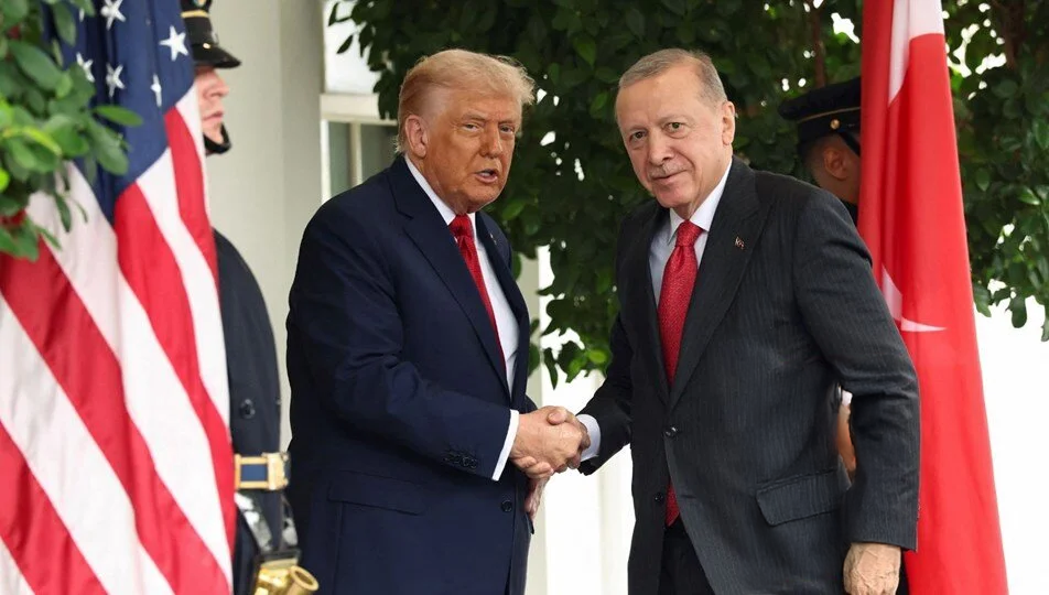 Donald Trump, Recep Tayyip Erdoğan'ı kapıda karşıladı