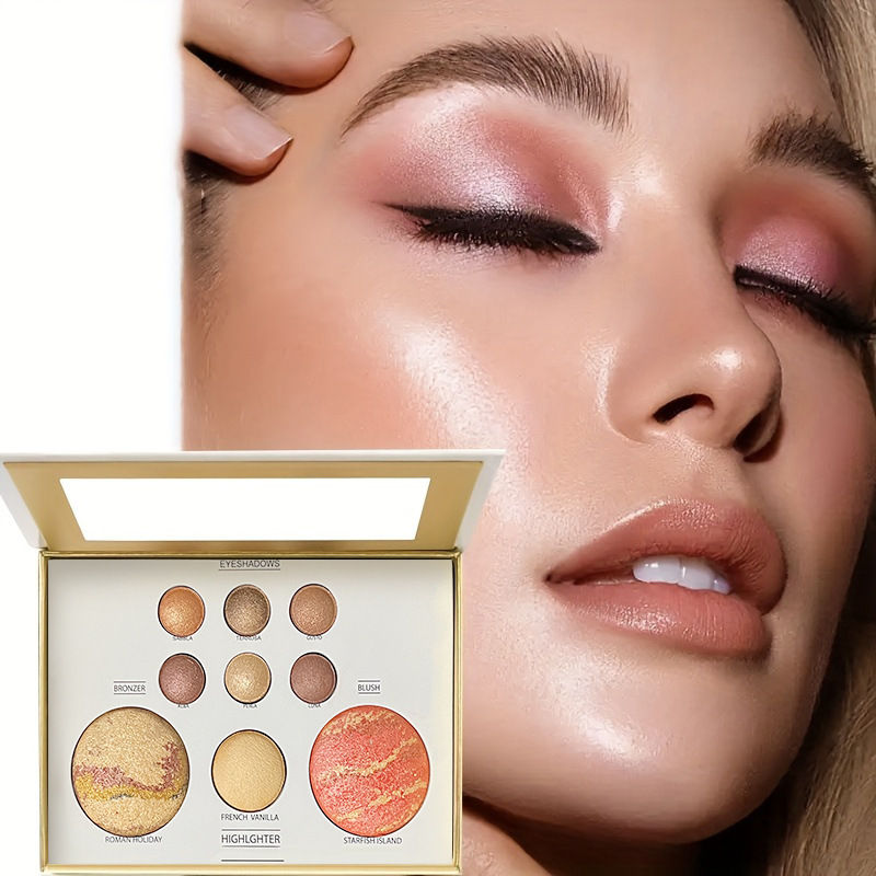 Thumbnail: Multifunctional Makeup Palette with Eyeshadow Blush Highlighter