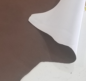 Natural Cowhide Leather Knit Backed