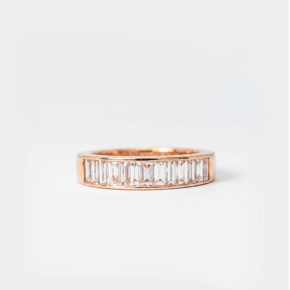Thumbnail: Baguette Diamond Band ring with Channel Setting