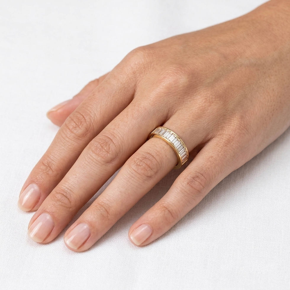 Thumbnail: Baguette Diamond Band ring with Channel Setting