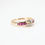 縮圖：Ruby and Diamond band ring in 18K Yellow Gold