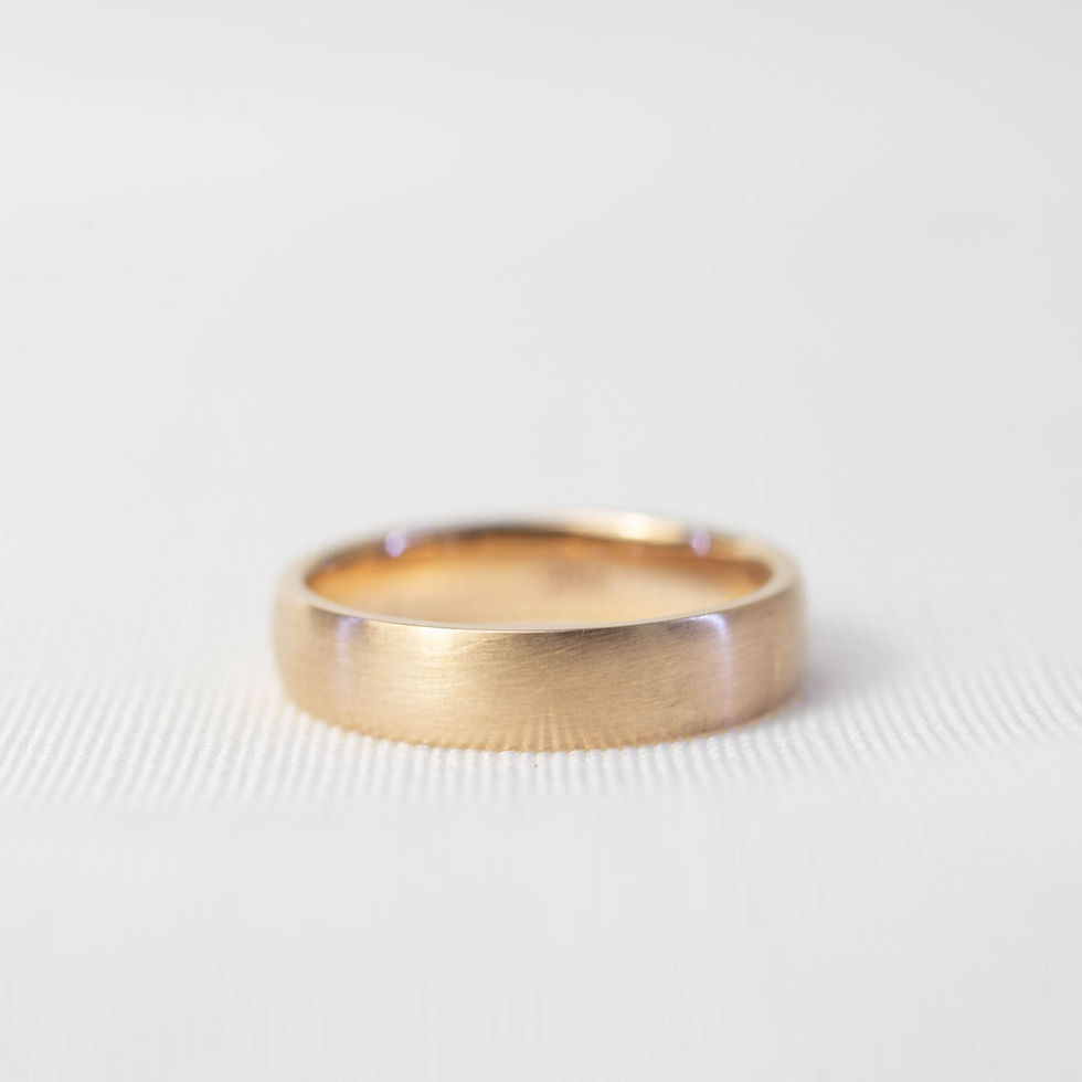 縮圖：Men’s Low-Profile Wedding Band, Modern Matte Brushed finish