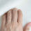 Thumbnail: Petite knife edge band ring with diamond pave on one side