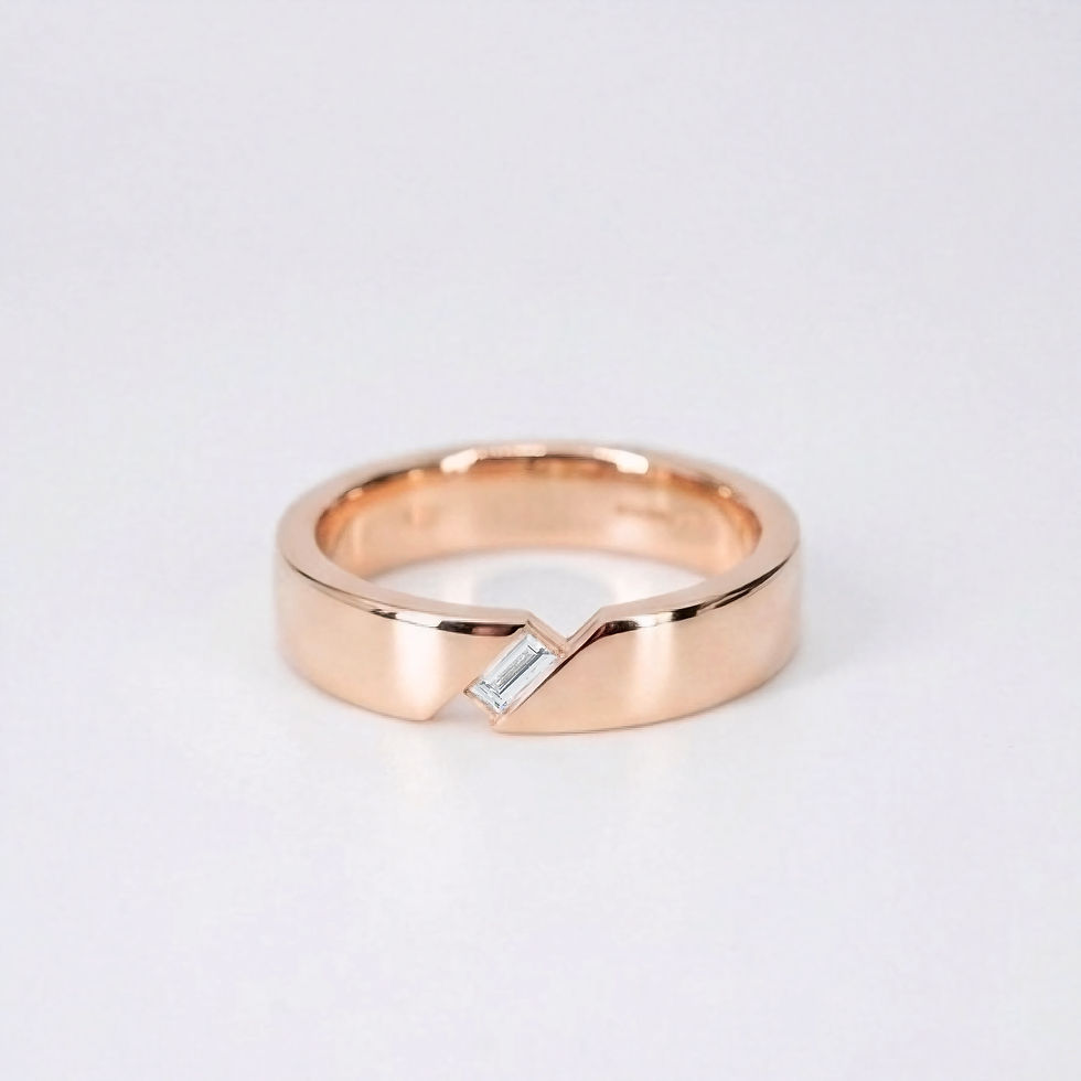 縮圖：WEAVE Baguette Diamond Band, men’s ring