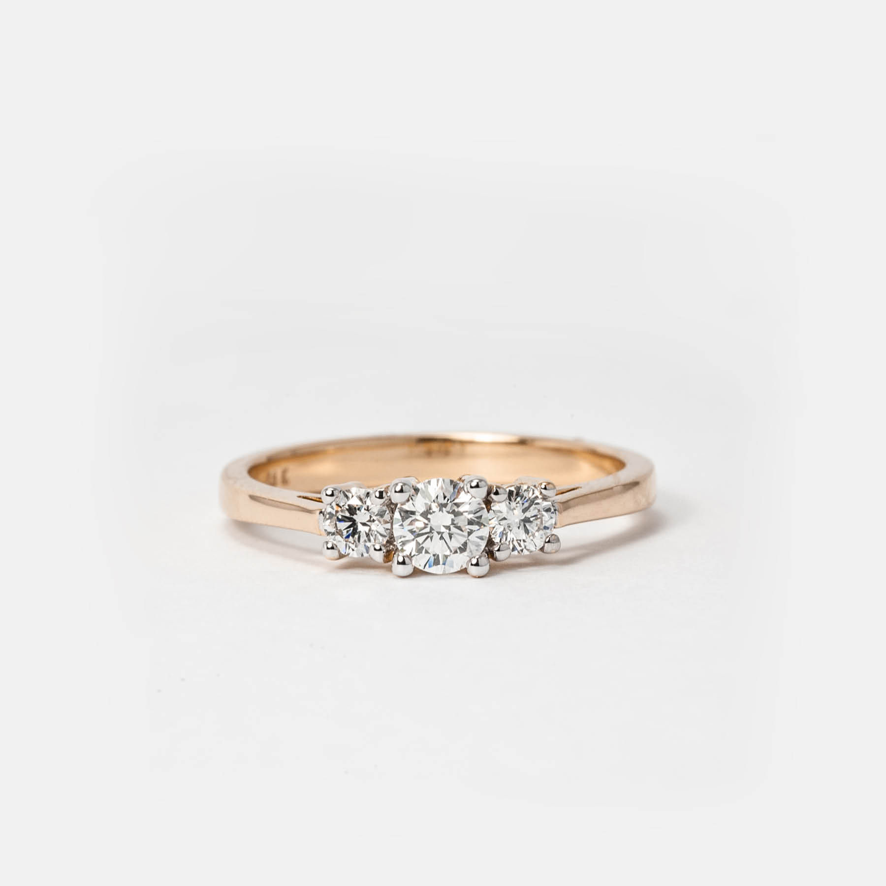 Three-Stone Petite Engagement Ring