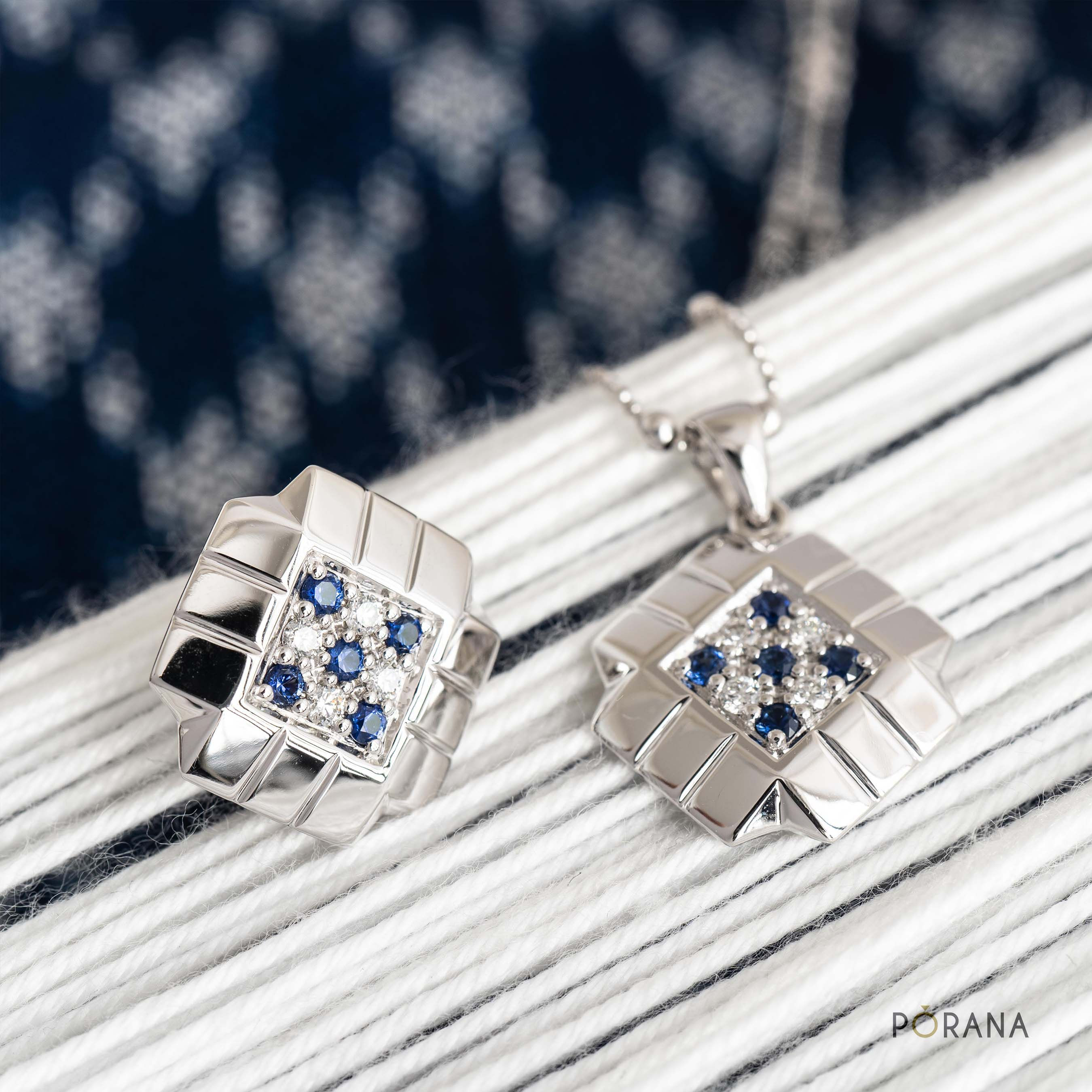 Pa Sinh | Blue Sapphire & Diamond Pendant