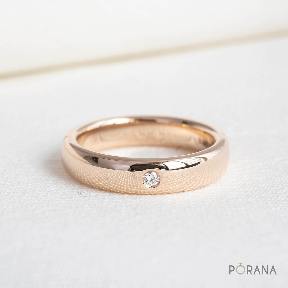 縮圖：Classic Single Stone Wedding Band, Comfort Fit Ring