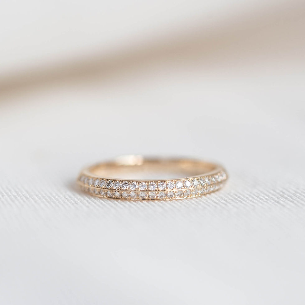 縮圖：Petite Knife-Edge Pave Diamond Ring