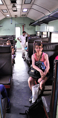 dans le train pour Galle, Sri Lanka