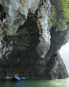 Thaïlande sud, Koh Hong, embarquement pour ... sous-terre