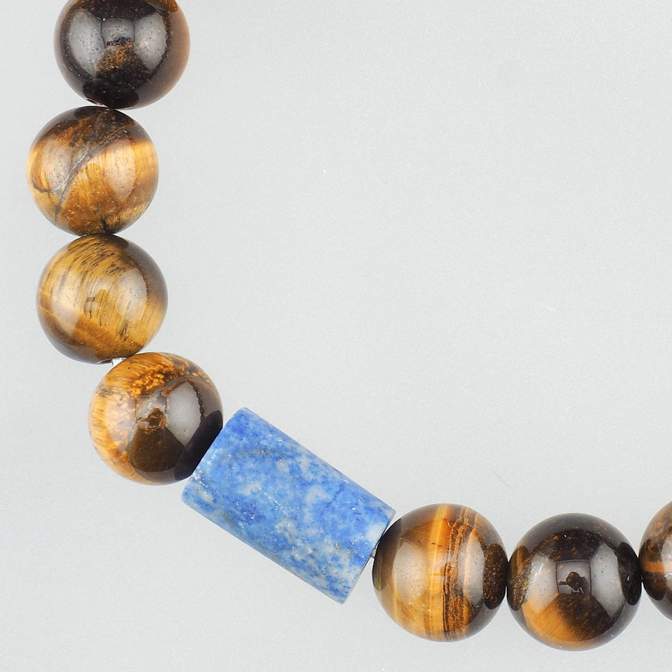 Miniaturbild: Männer Armband Tigerauge mit Lapislazuli