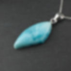 Anhänger - Larimar / 925 Silber rhodiniert