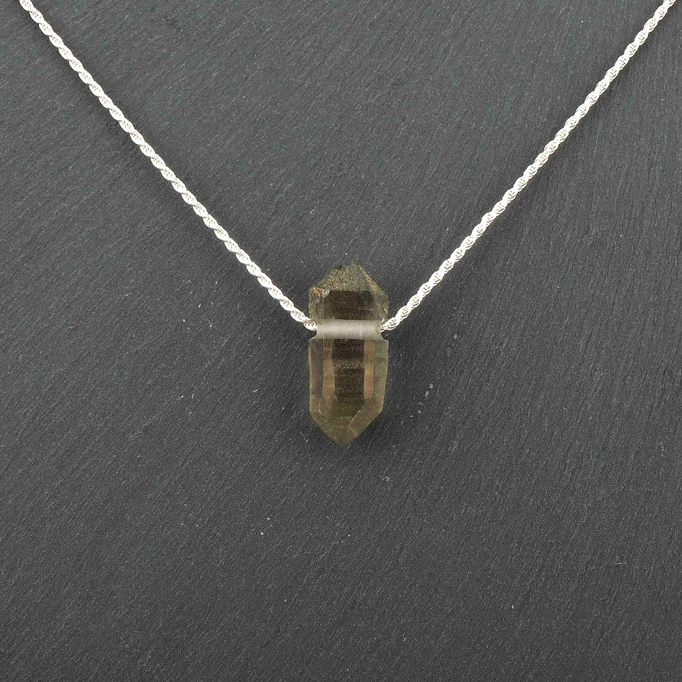 Rauchquarz Doppelender Anhänger Schweiz