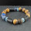 Miniaturbild: Armband aus Tigerauge matt / Turmalin / Lapislazuli / Aquamarin