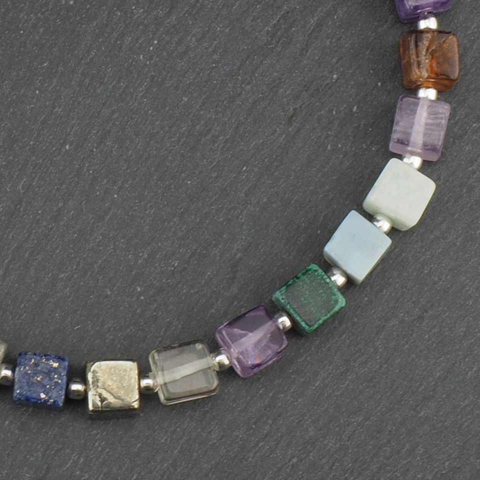 Miniaturbild: Armband Edelsteine gemischt 925 Silber