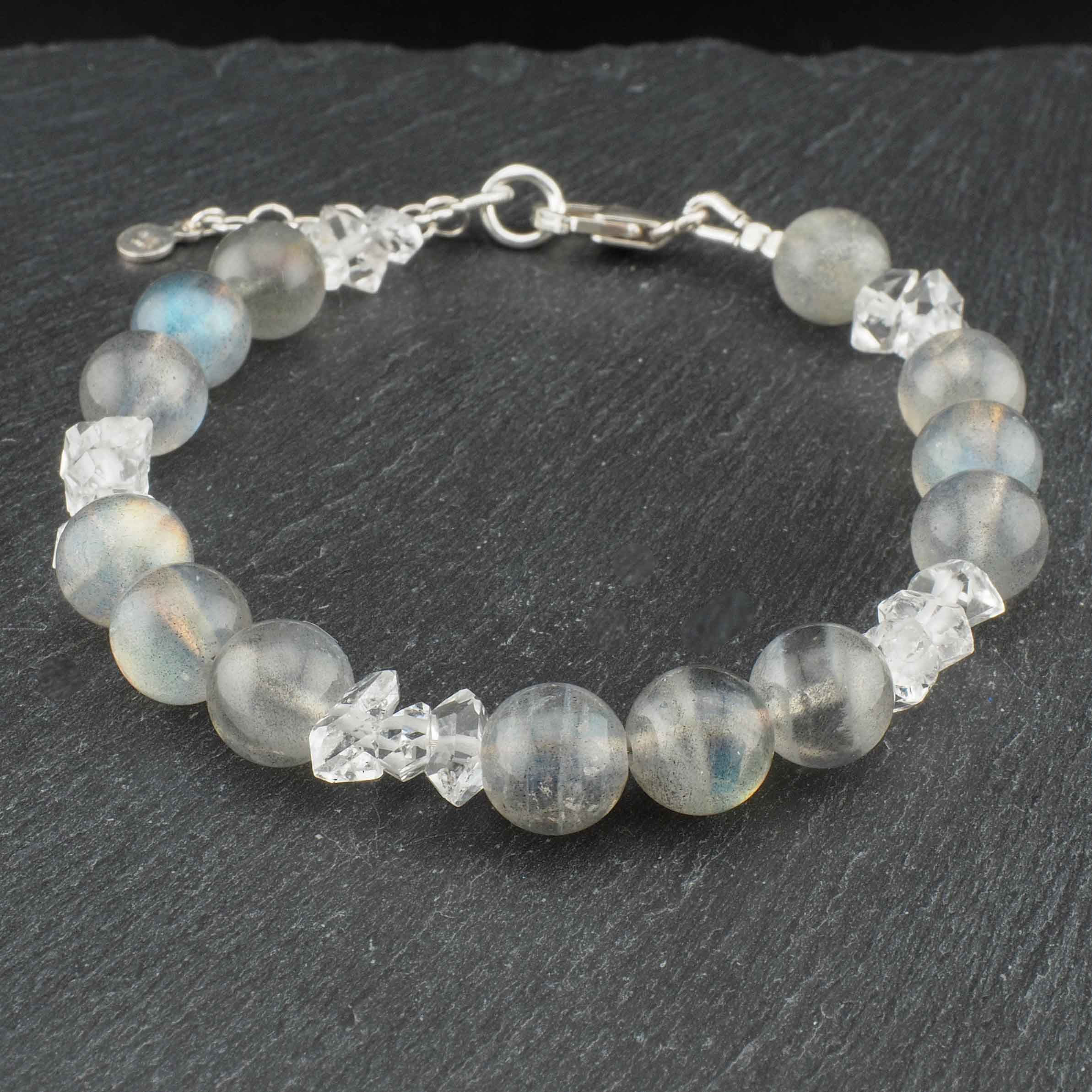 Armband aus Labradorit und Herkimer Diamant (PK)