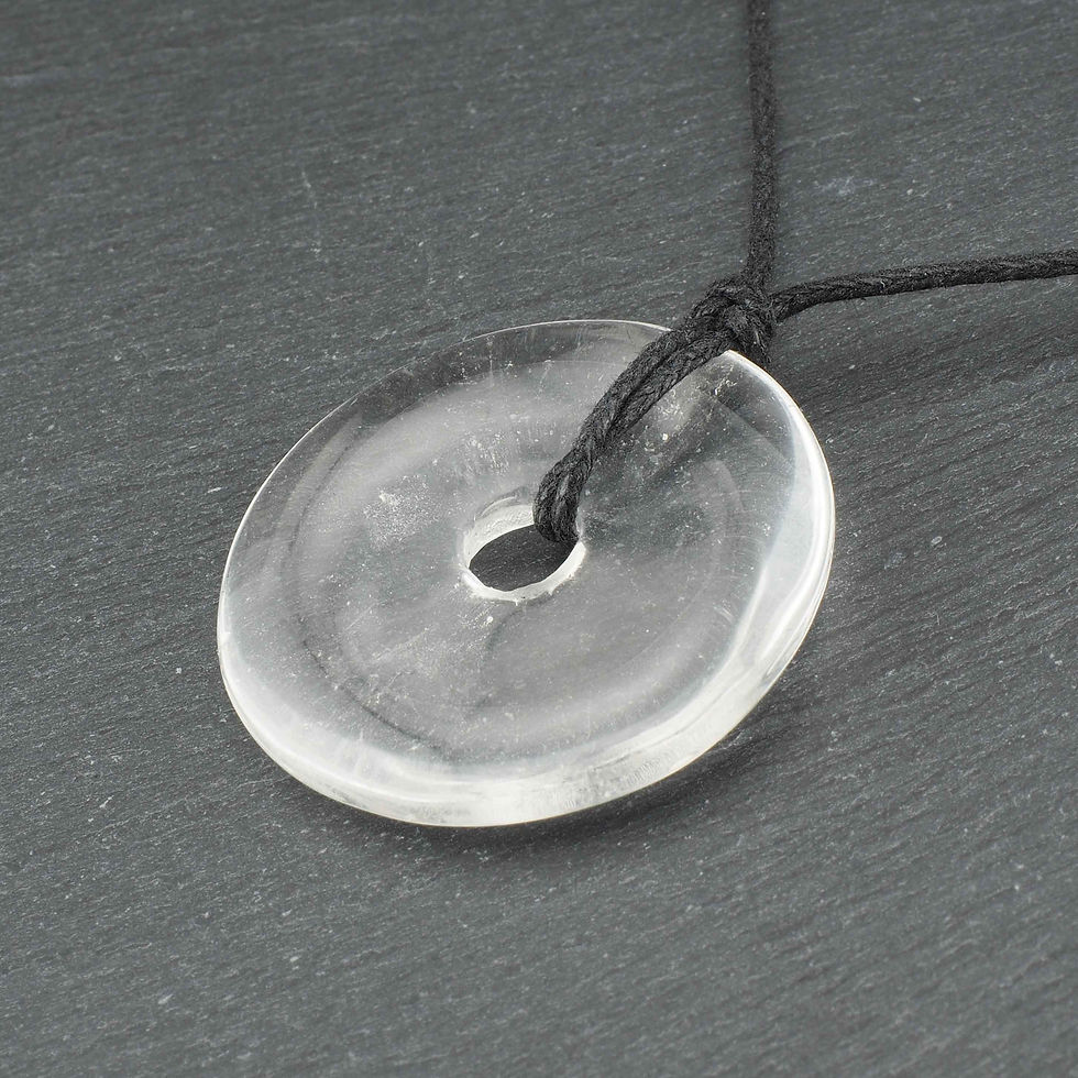 Miniaturbild: Bergkristall Donut mit Schnur