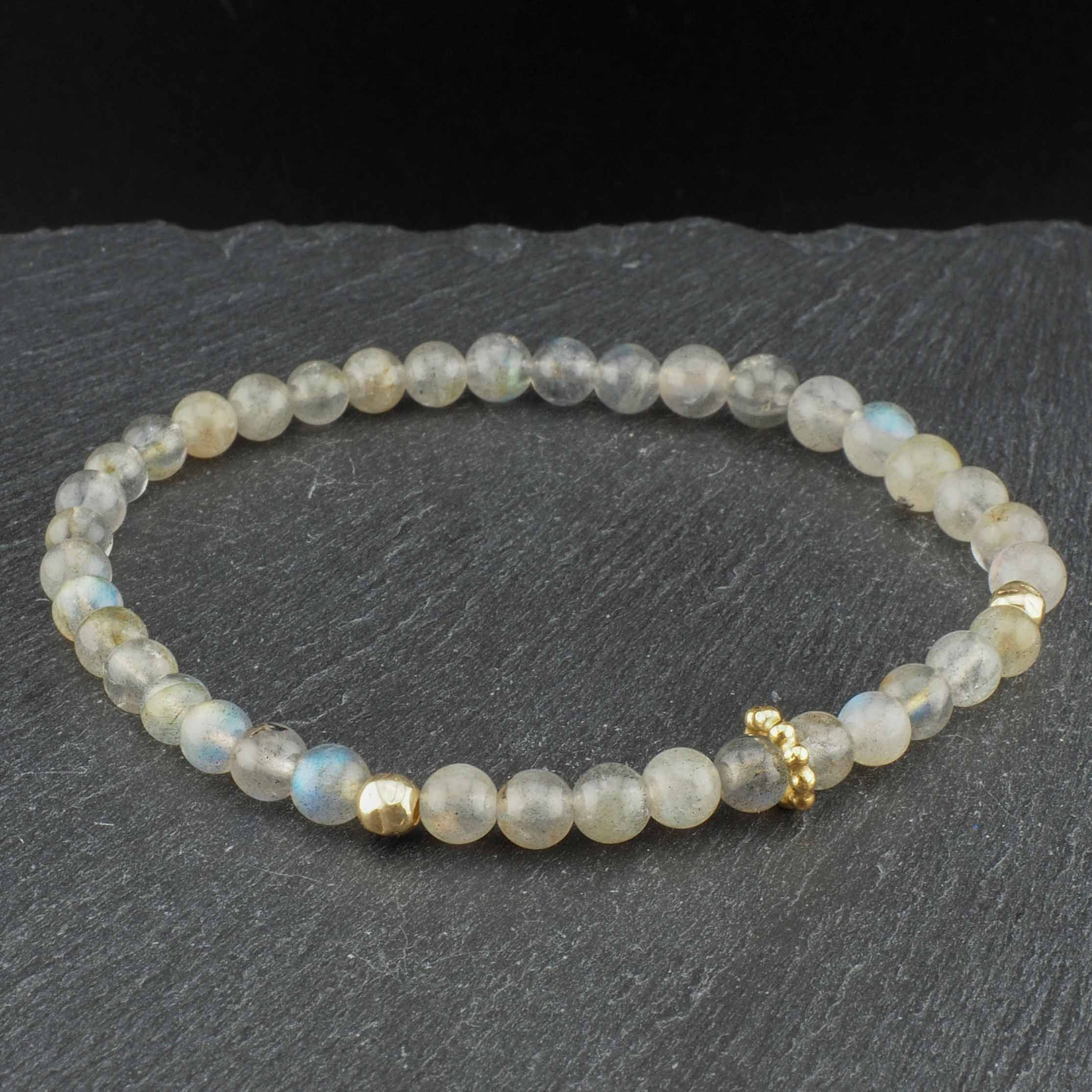 Armband aus Labradorit und 925 Silber