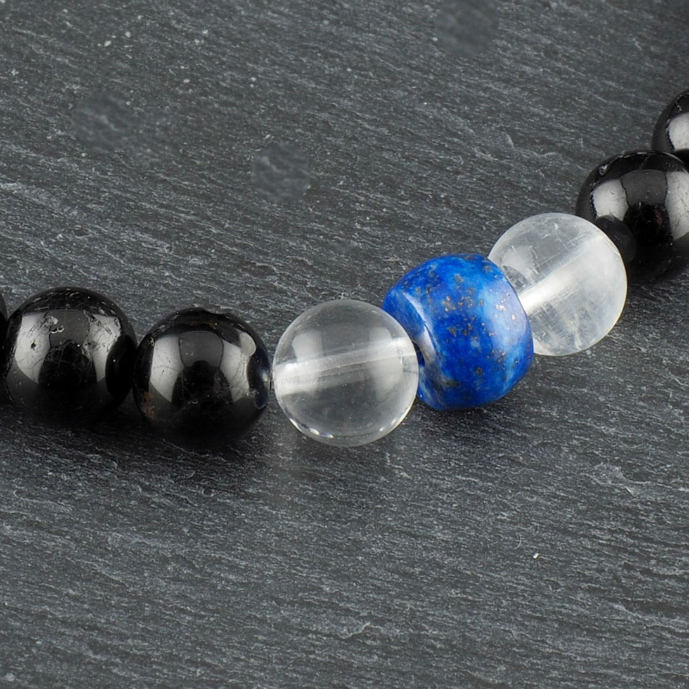 Armband - Turmalin, Lapislazuli, Regenbogen Mondstein
