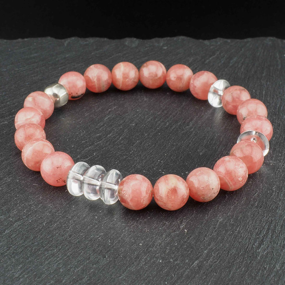Miniaturbild: Armband - Rhodochrosit / Bergkristall