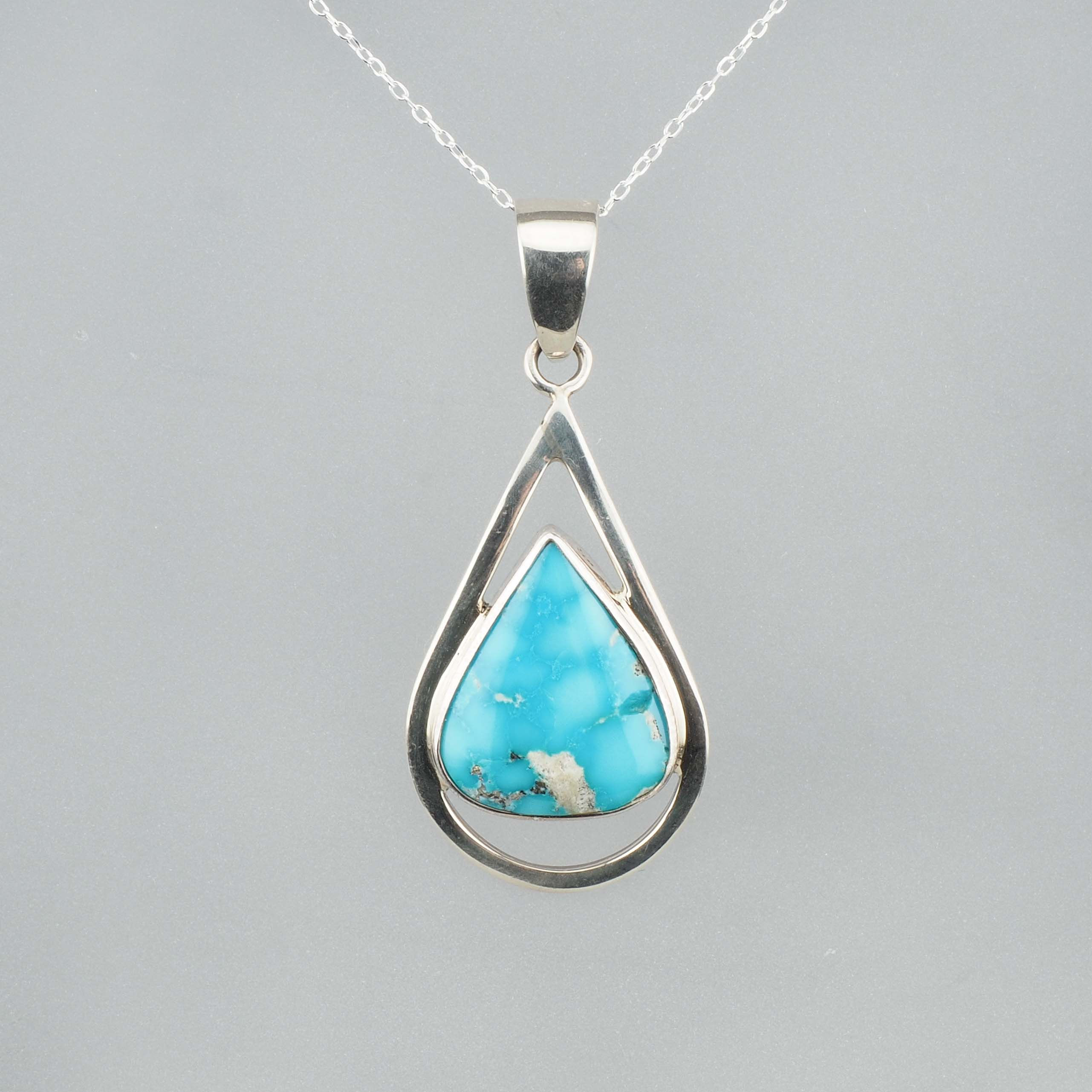 Iranischer Türkis Anhänger - 925 Silber