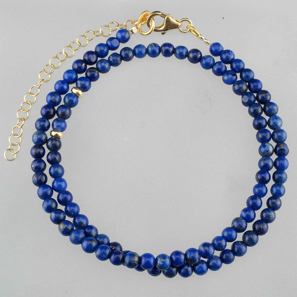 Lapislazuli Halskette 925 Silber vergoldet