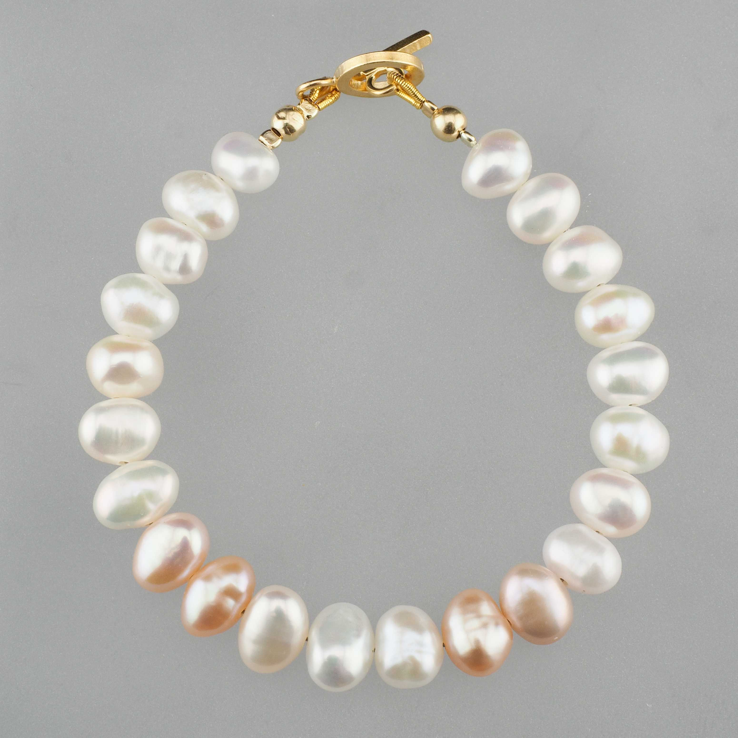 Süsswasser Perlen Armband 925 Silber