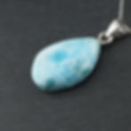 Anhänger - Larimar / 925 Silber rhodiniert